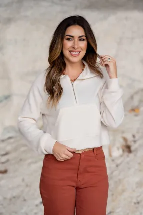 Front Pocket Quarter Zip Pullover