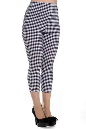 Gingham High Waist Retro Judy Capri