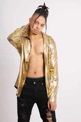 Gold Metallic Party Shirt