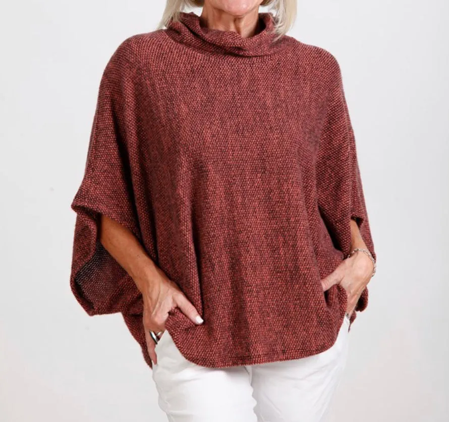 Goose Island 1165 Cowl Neck Poncho (13 Colours)