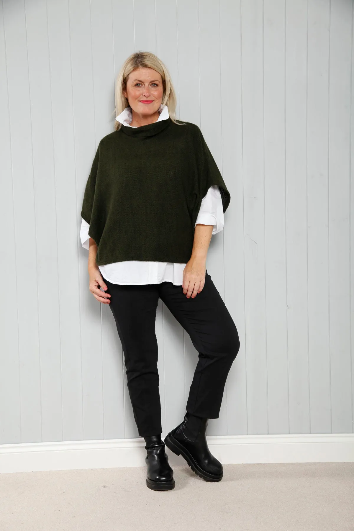 Goose Island 1165 Cowl Neck Poncho (13 Colours)