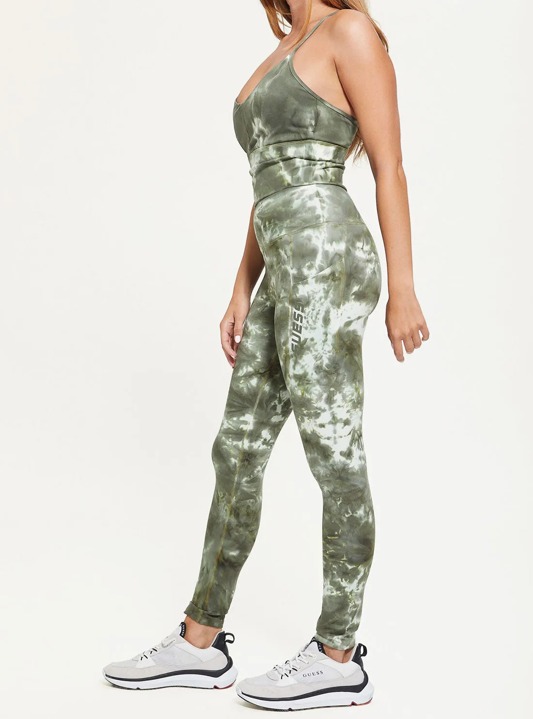 Green Tie Dye Eudora Active Leggings