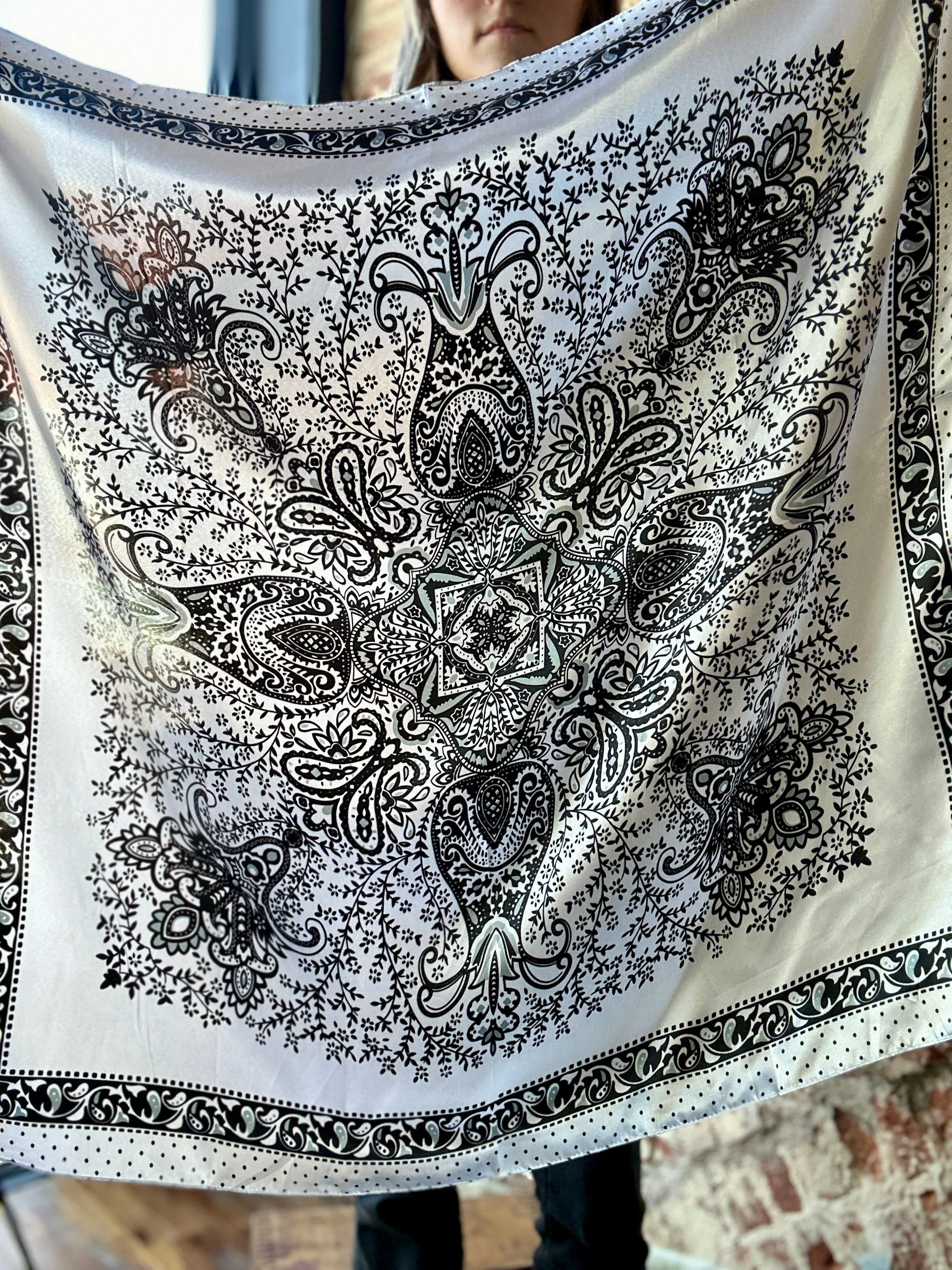 Haddlee White Floral Wild Rag ✙ON SALE NOW✙
