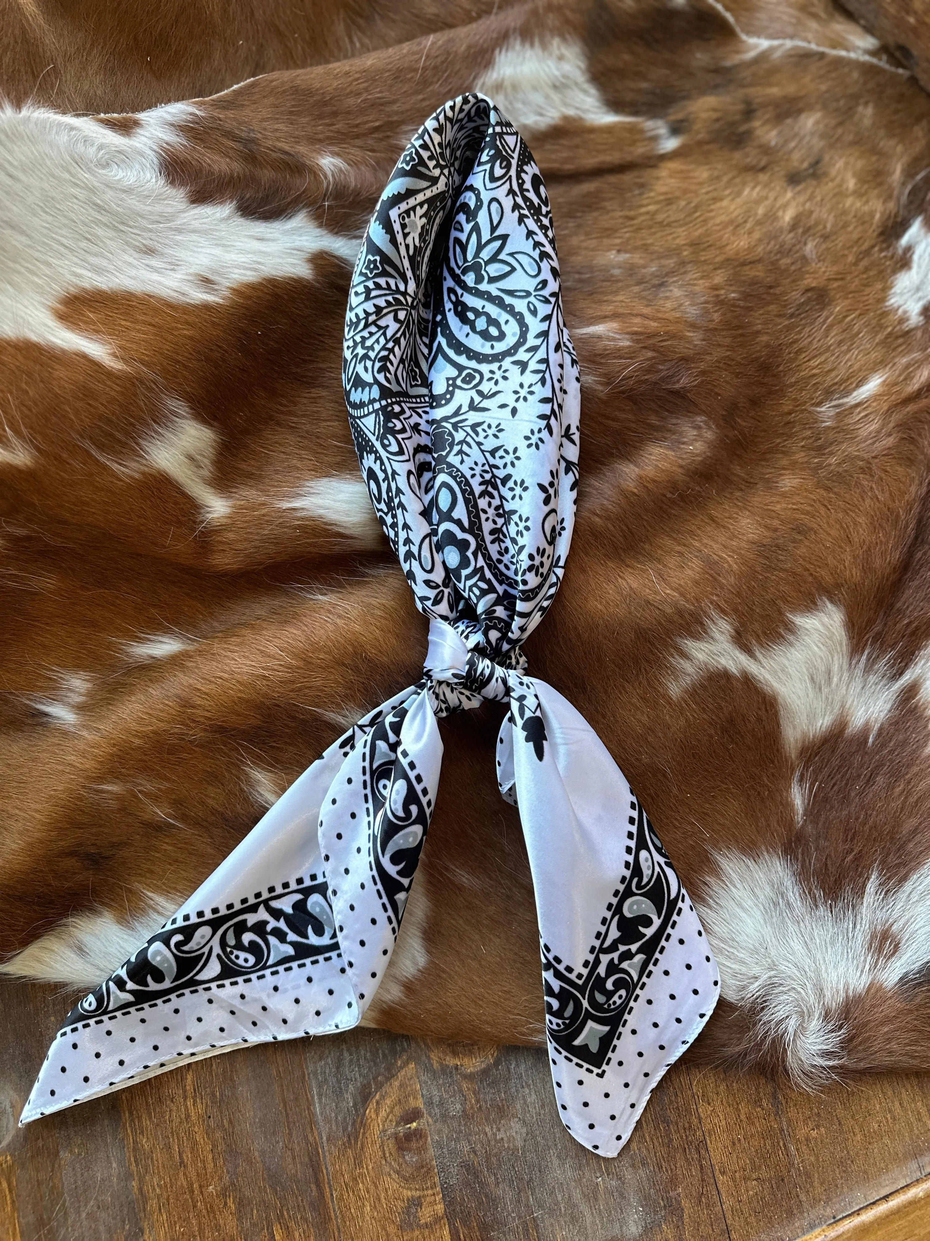 Haddlee White Floral Wild Rag ✙ON SALE NOW✙