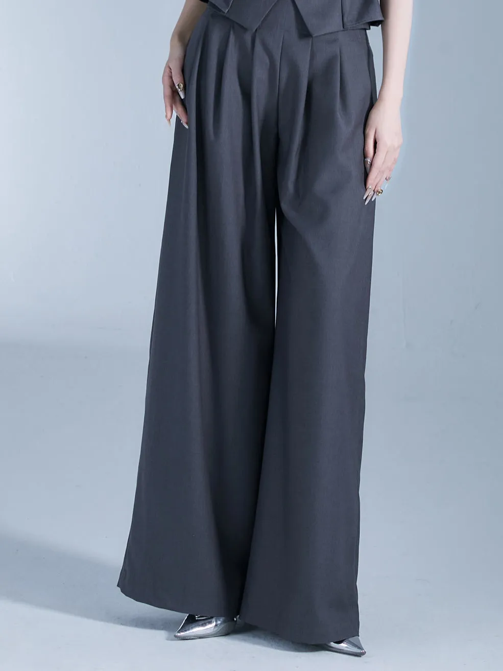 Handsome Cool High-Waist Wide-Pants