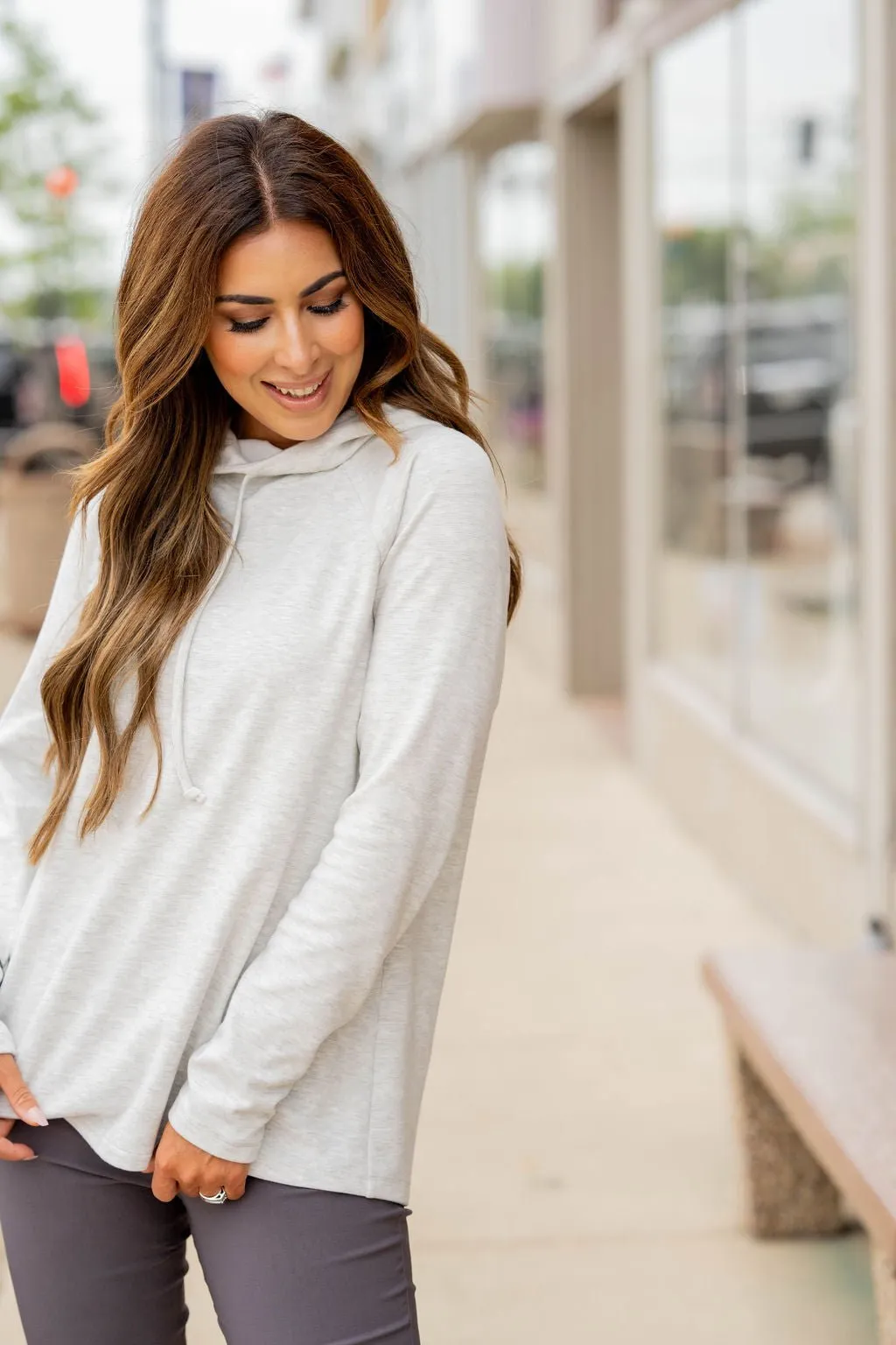 Heathered Side Zip Hoodie