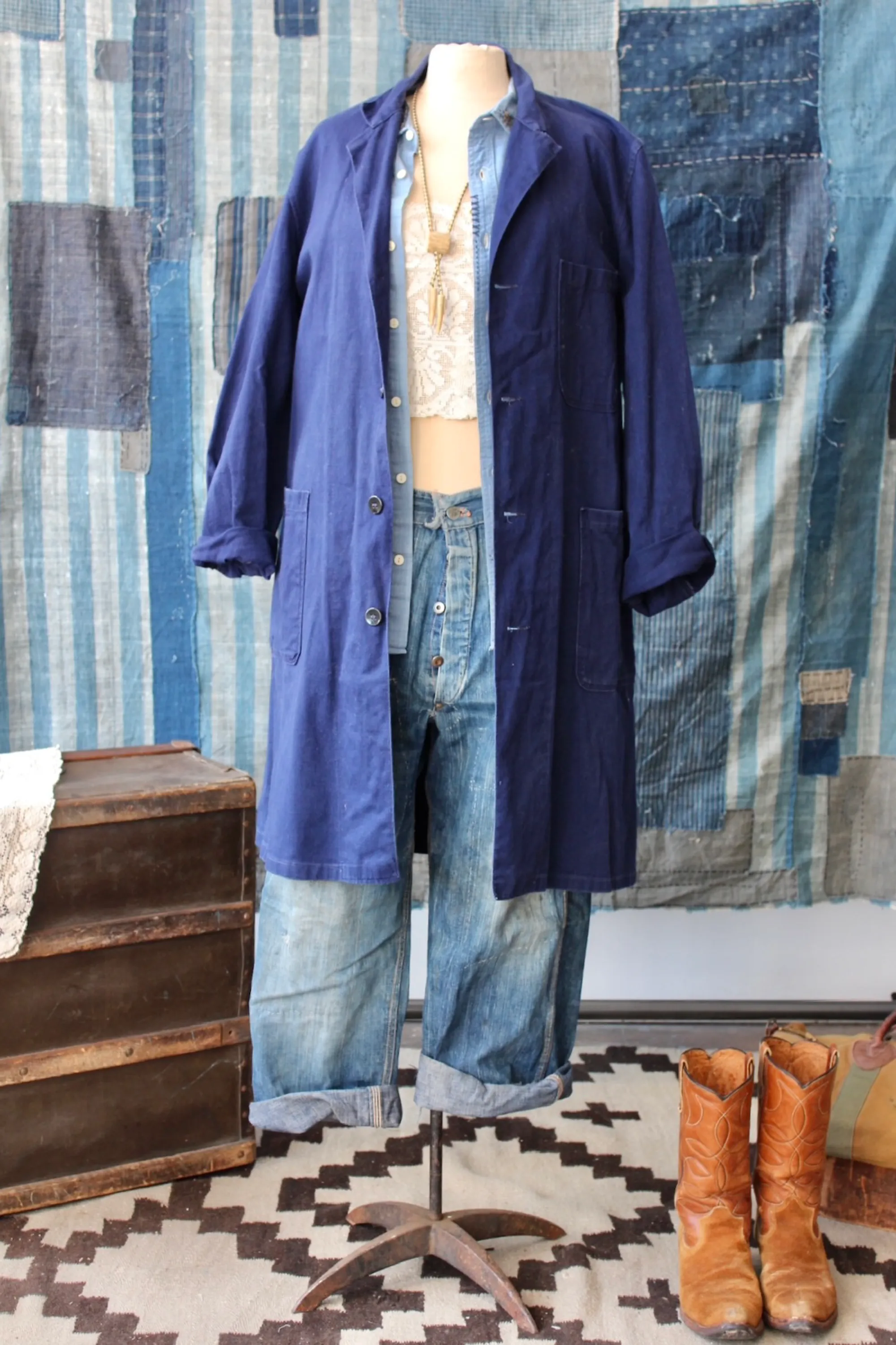 HF182 Vintage French Duster selected by The Highlands Foundry