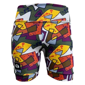 High Waist Funky Pants - Picasso