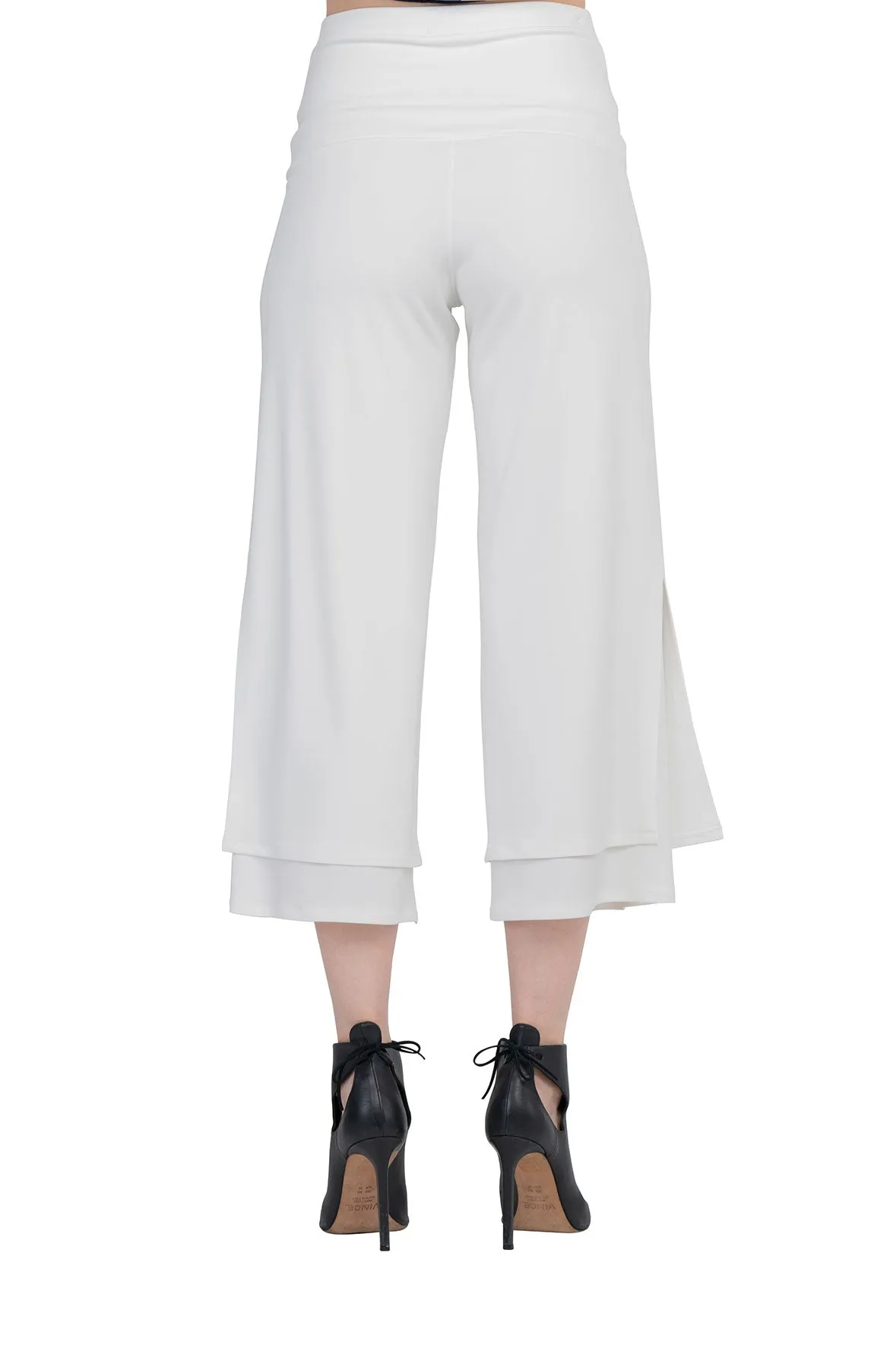 High Waist Layered Cropped Pants