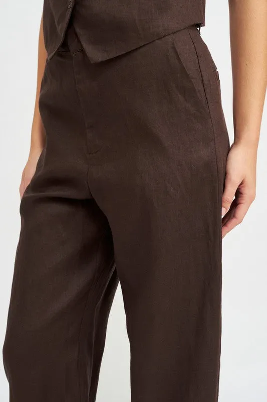 HIGH WAIST STRAIGHT LEG TROUSERS