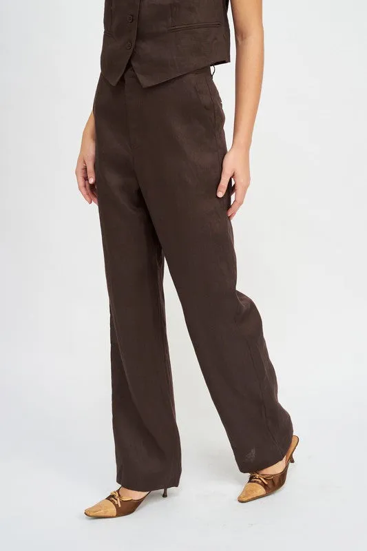 HIGH WAIST STRAIGHT LEG TROUSERS