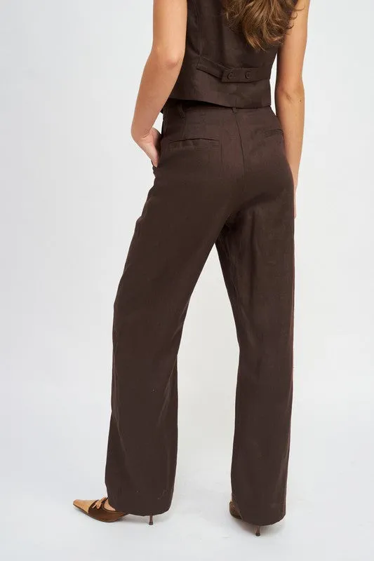 HIGH WAIST STRAIGHT LEG TROUSERS