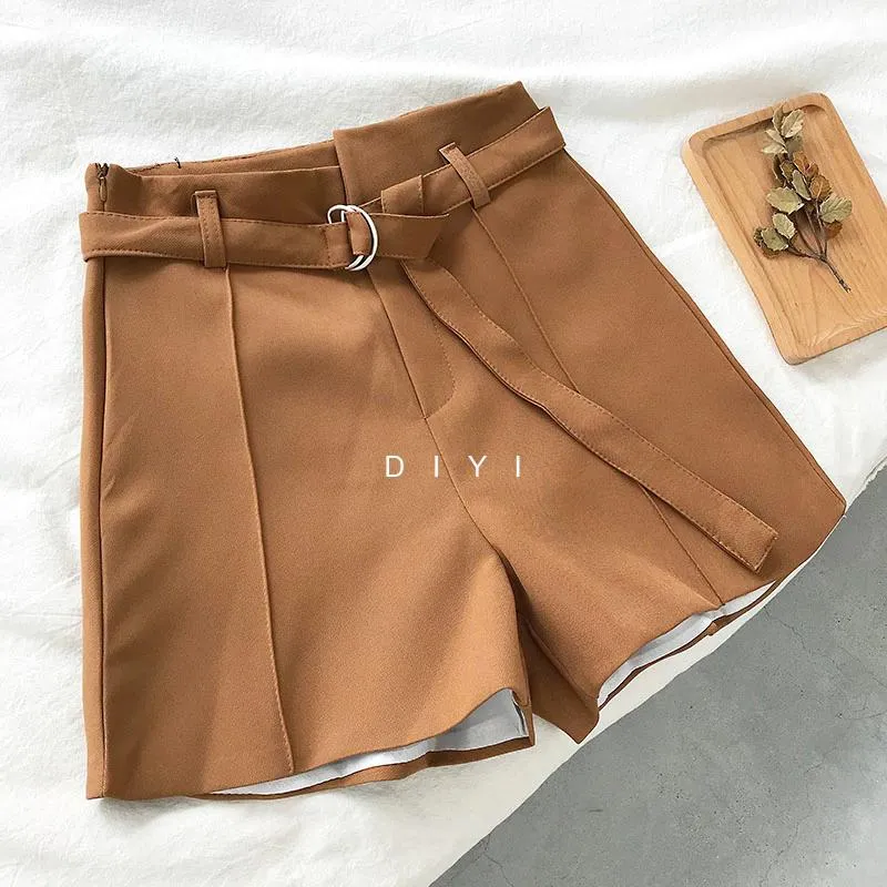 High Waist Wide Leg Shorts With Belt