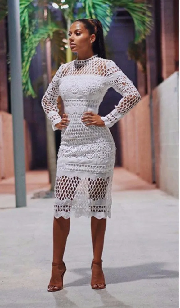 Hollow Out Lace Dress
