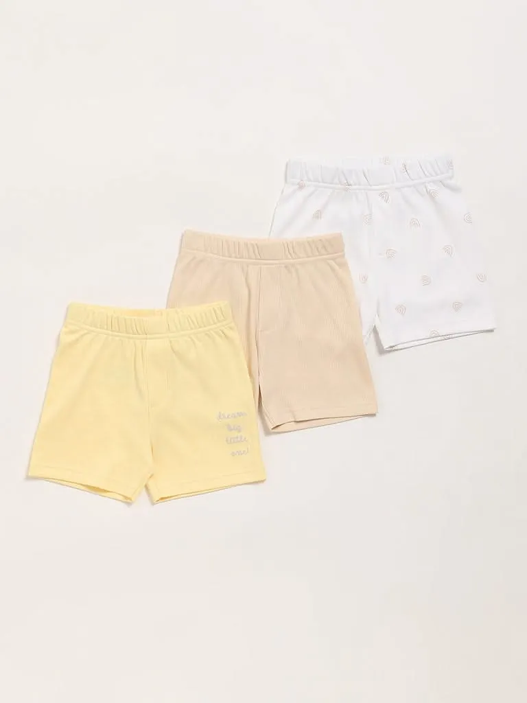 HOP Baby Multicolor Printed Shorts - Pack of 3