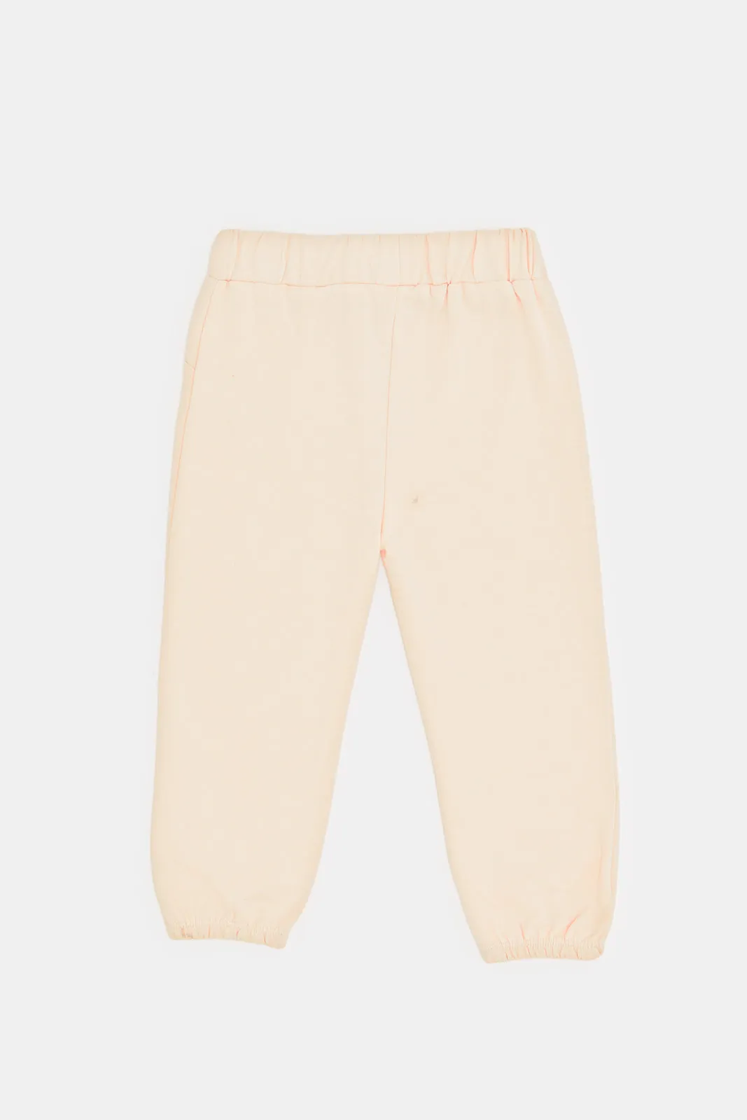 Infant Girls Coral Printed Active Pant