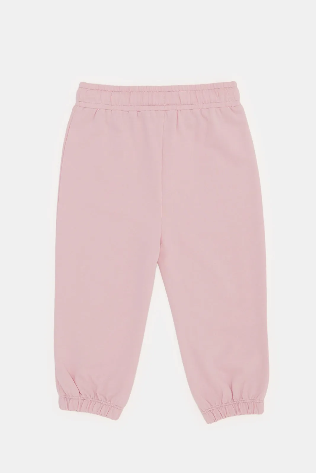 Infant Girls Pink Printed Active Pant