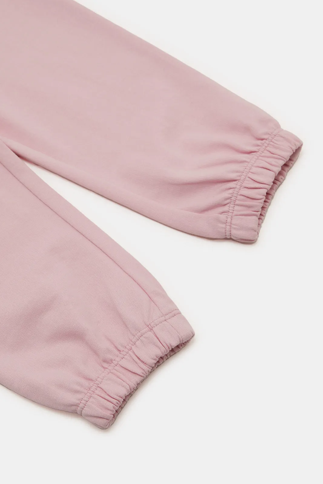 Infant Girls Pink Printed Active Pant