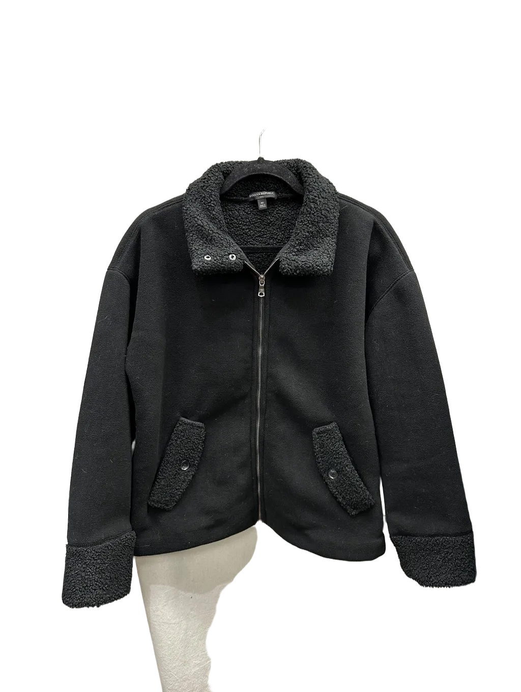 Jacket Faux Fur & Sherpa By Banana Republic  Size: M