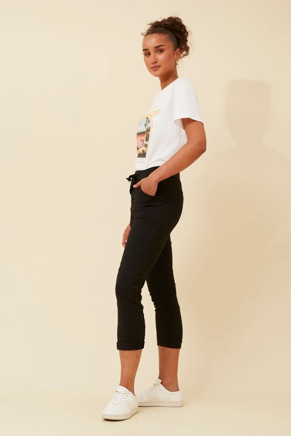 JANJA SOLID JOGGER PANTS