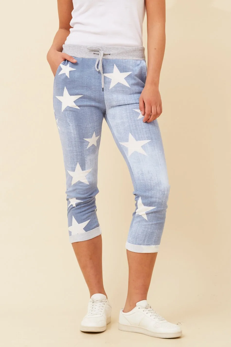 JANJA STAR PRINT JOGGER PANTS