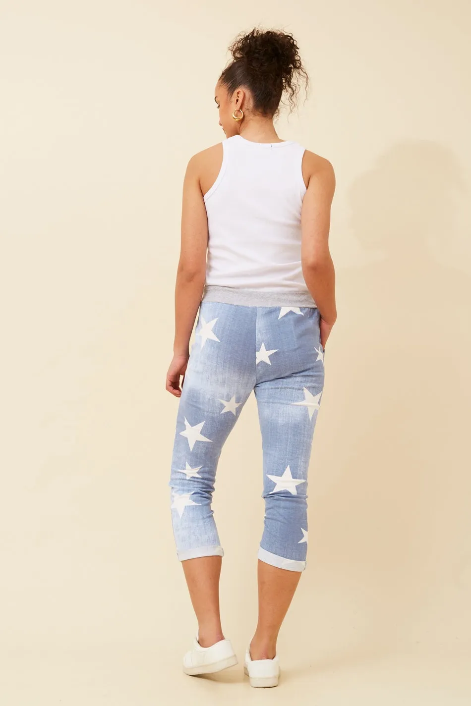JANJA STAR PRINT JOGGER PANTS