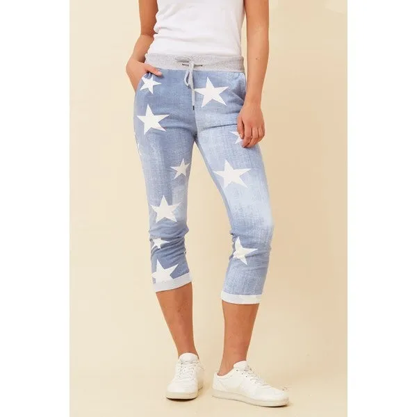 JANJA STAR PRINT JOGGER PANTS