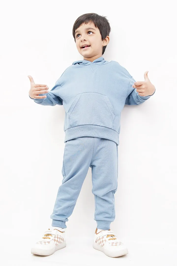 KIDS HOOD SET BASIC BLUE