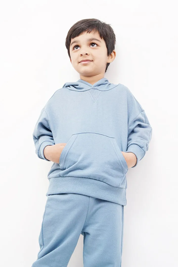 KIDS HOOD SET BASIC BLUE