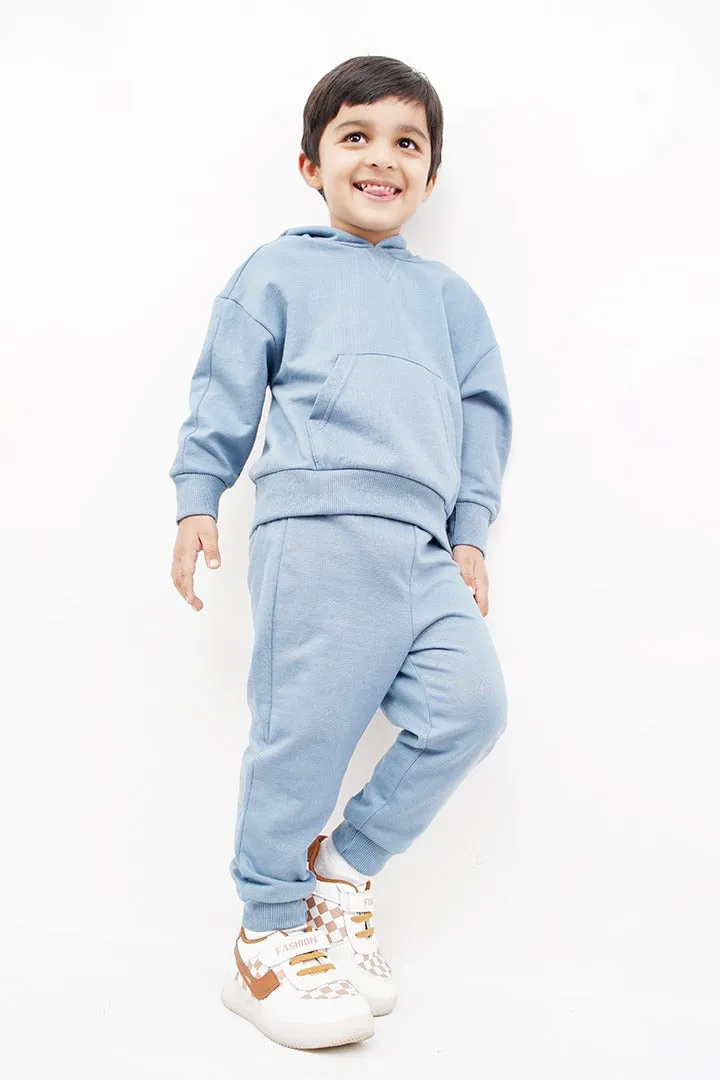 KIDS HOOD SET BASIC BLUE