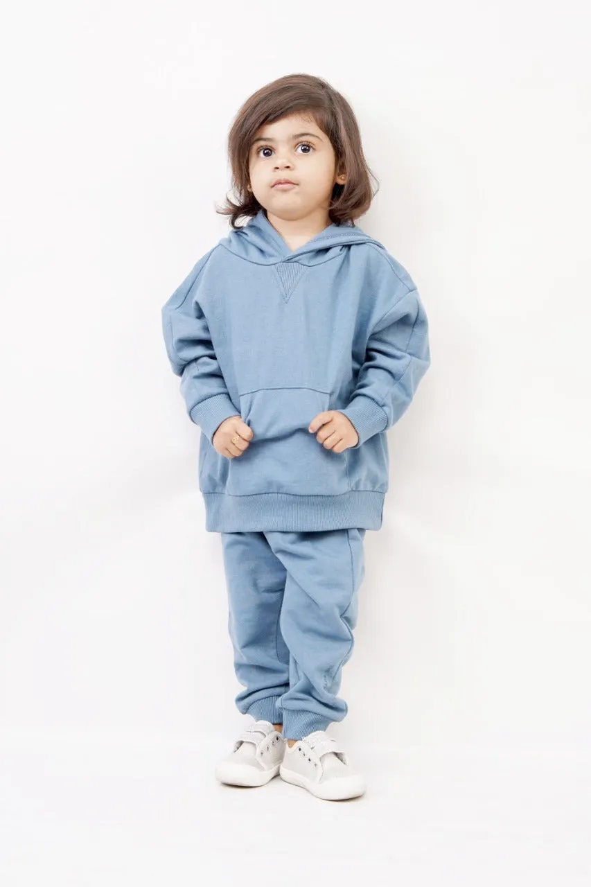 KIDS HOOD SET BASIC BLUE