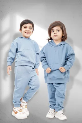 KIDS HOOD SET BASIC BLUE