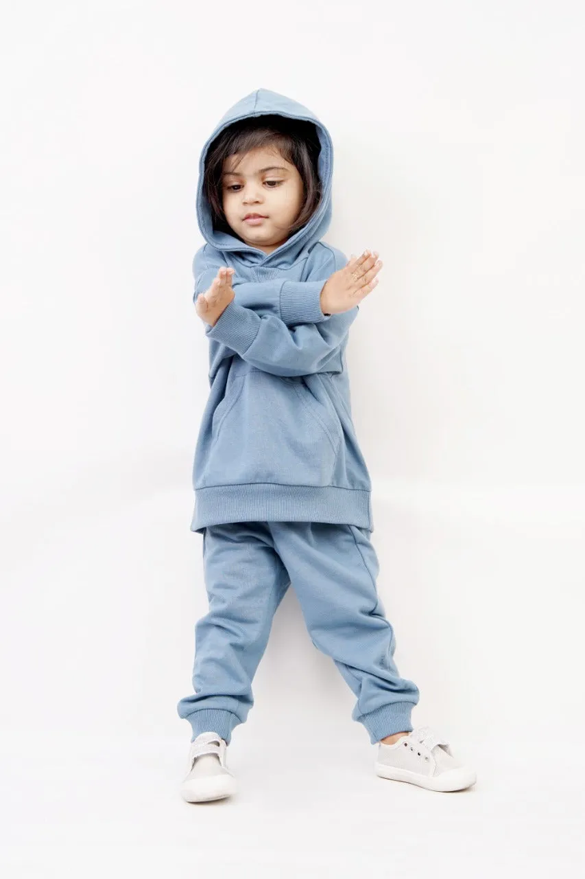 KIDS HOOD SET BASIC BLUE