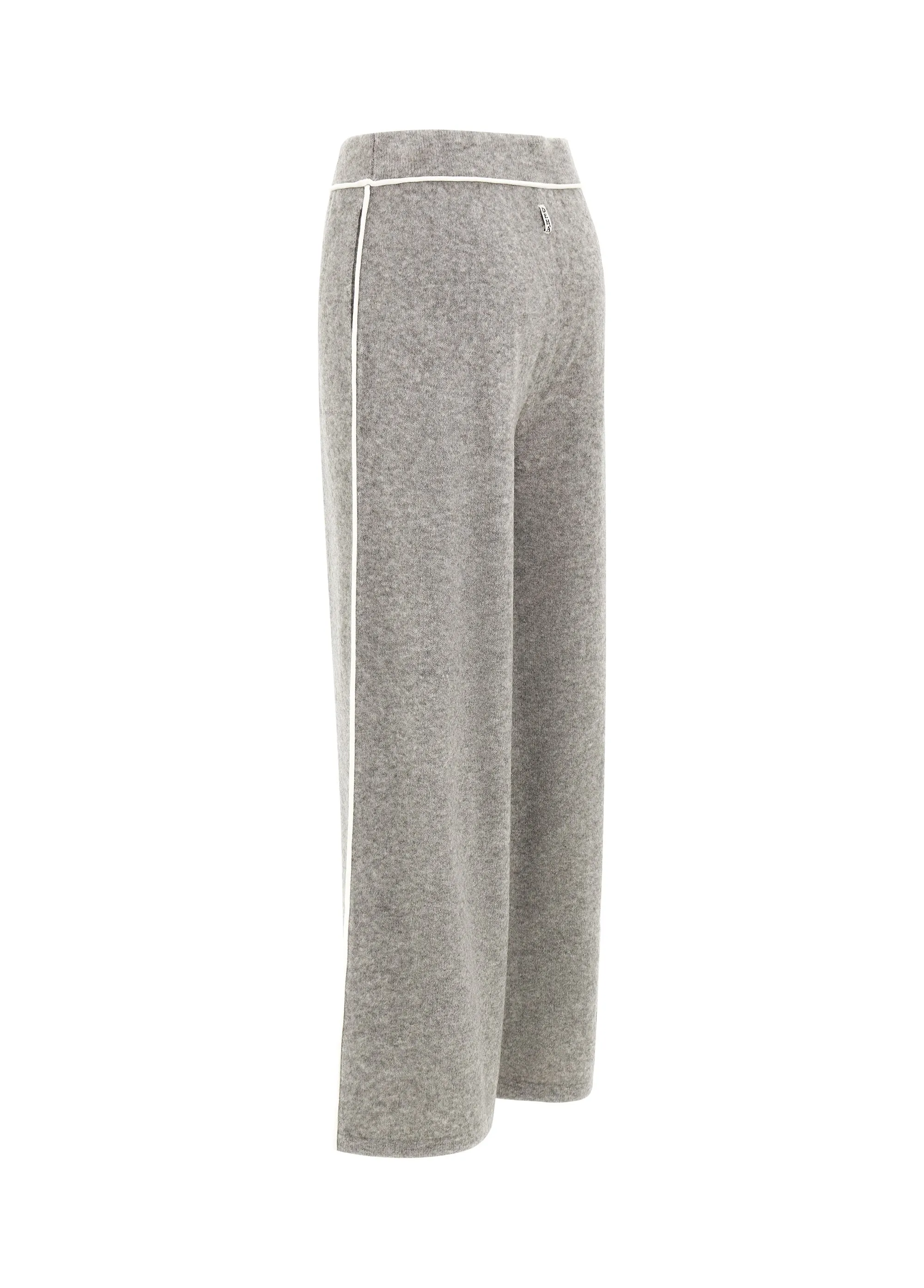 Knitted pants - grey melange