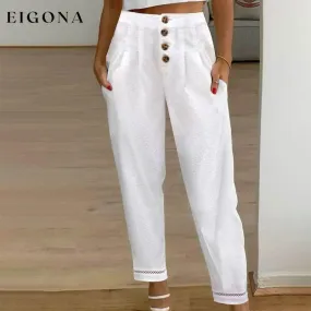 Lace Patchwork Casual Trousers
