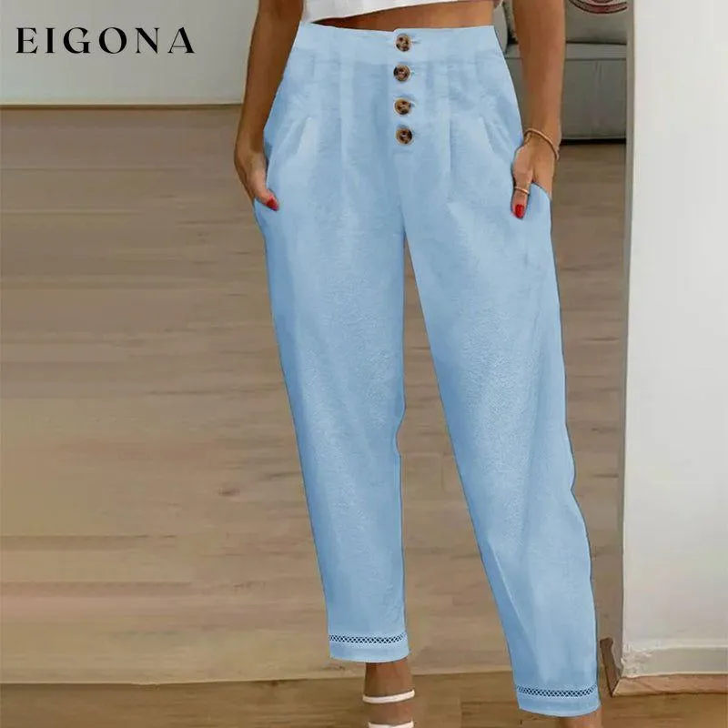 Lace Patchwork Casual Trousers