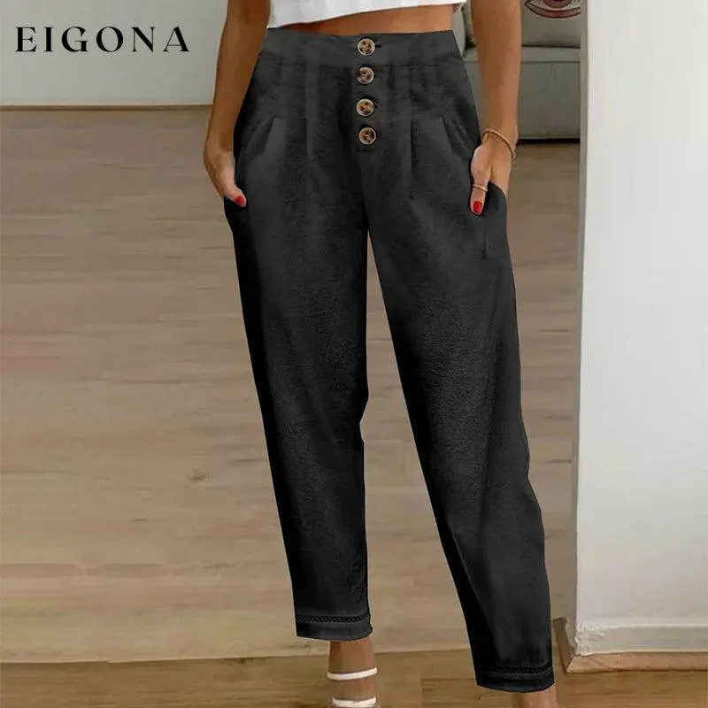 Lace Patchwork Casual Trousers