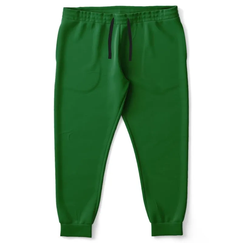 Medium Dark Green Joggers | Unisex | with PLUS sizes | Medium Dark Pure Green | C75M0Y100K60