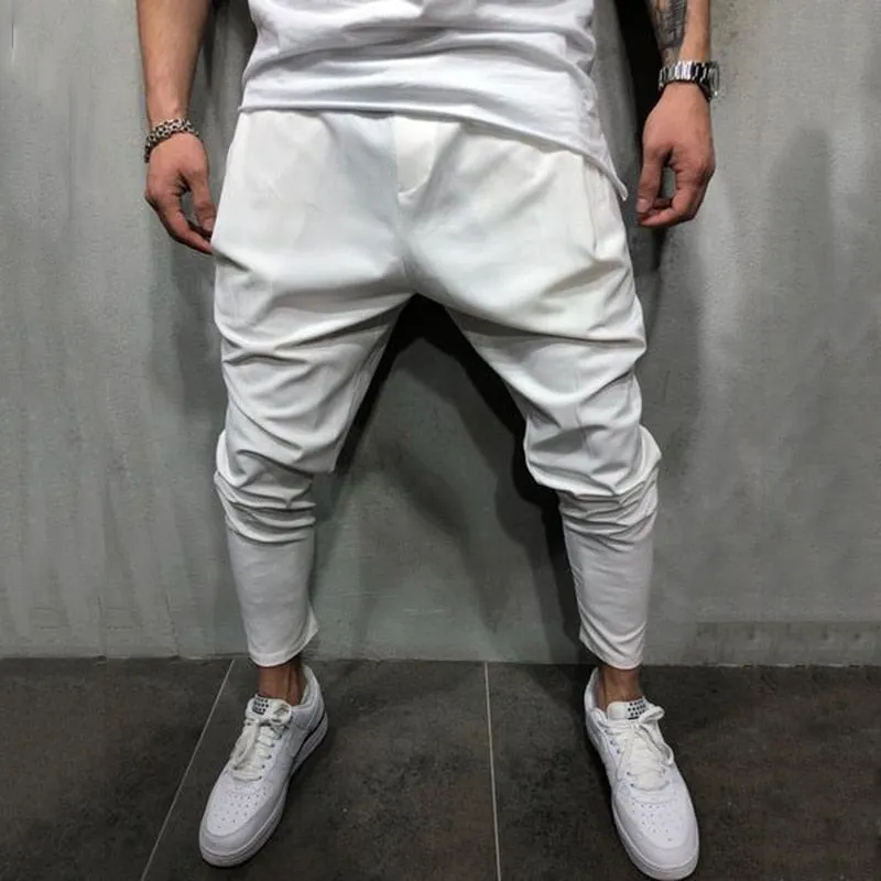 Men's Autumn Casual Monochromatic Harem Pants