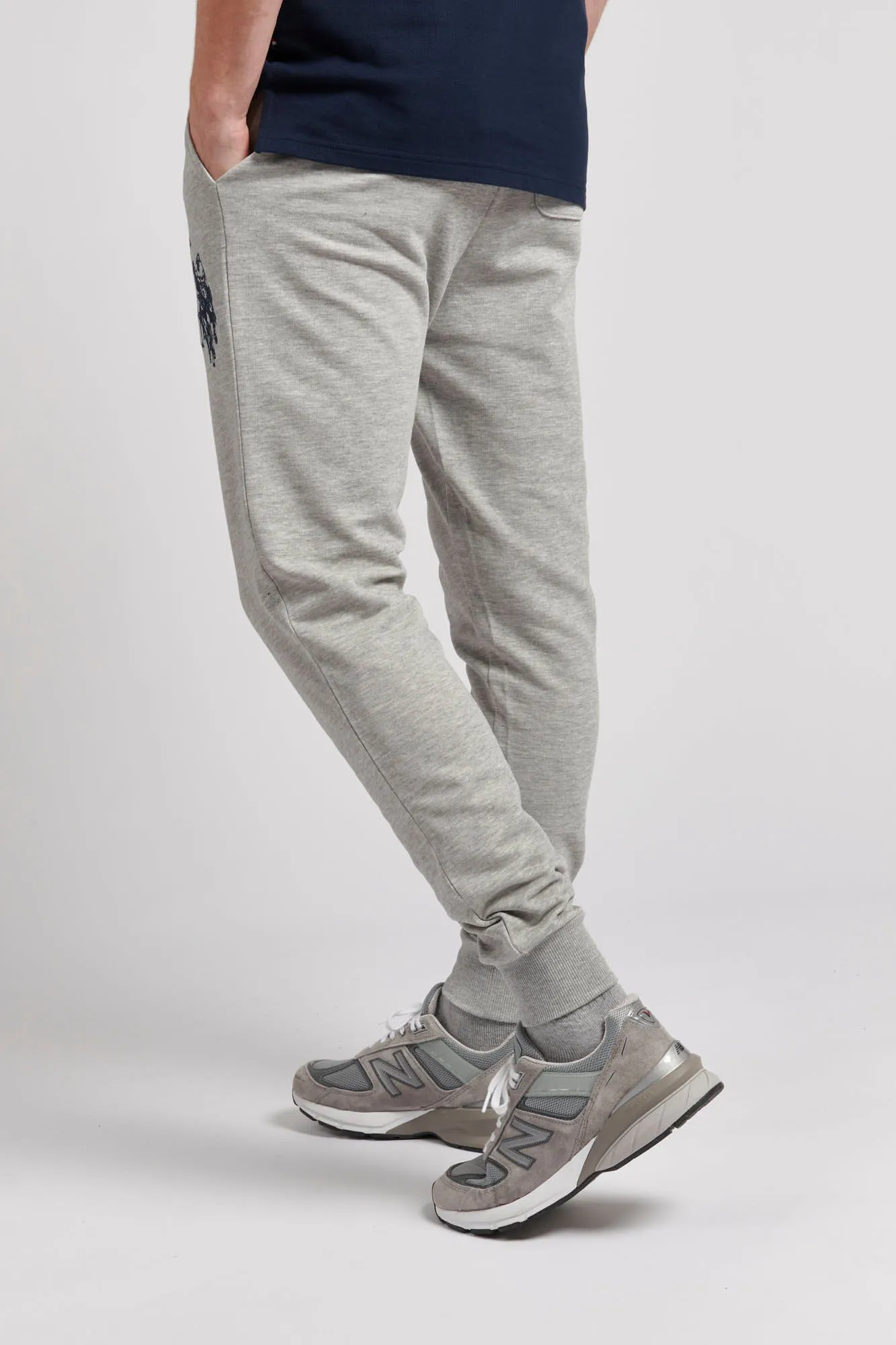 Mens Large Logo Joggers in Vintage Grey Heather