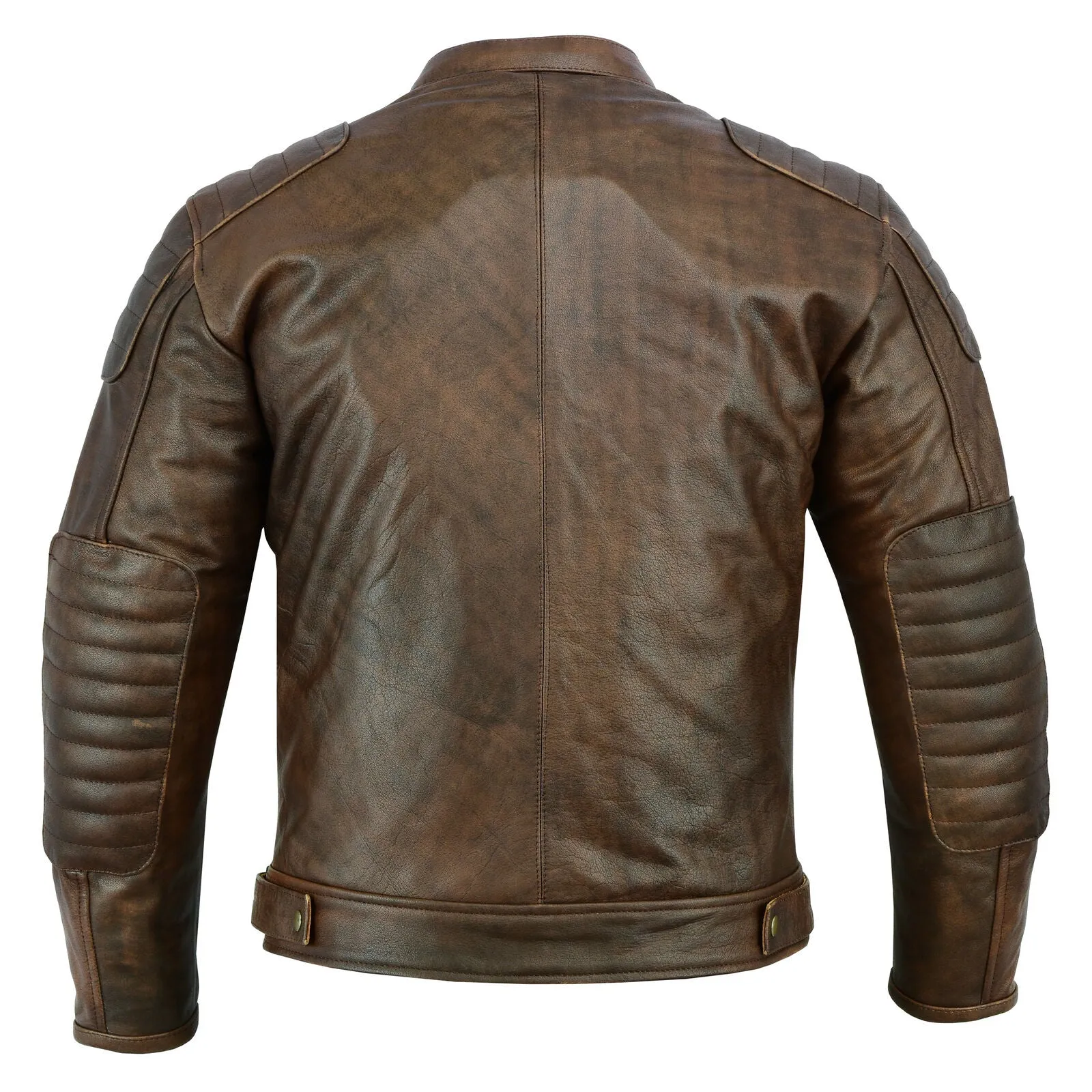 Men's Leather Motorbike Motorcycle Jacket With Genuine CE Protective Biker Armour