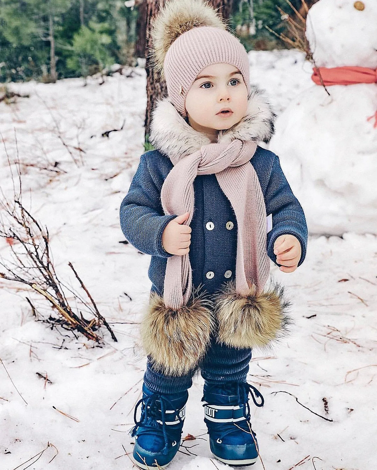 MI LOVES Signature Kids  Angora Scarf(ALL COLOURS)