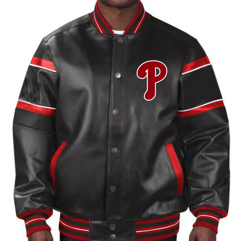 MLB Philadelphia Phillies Leather Jacket For Men and Women