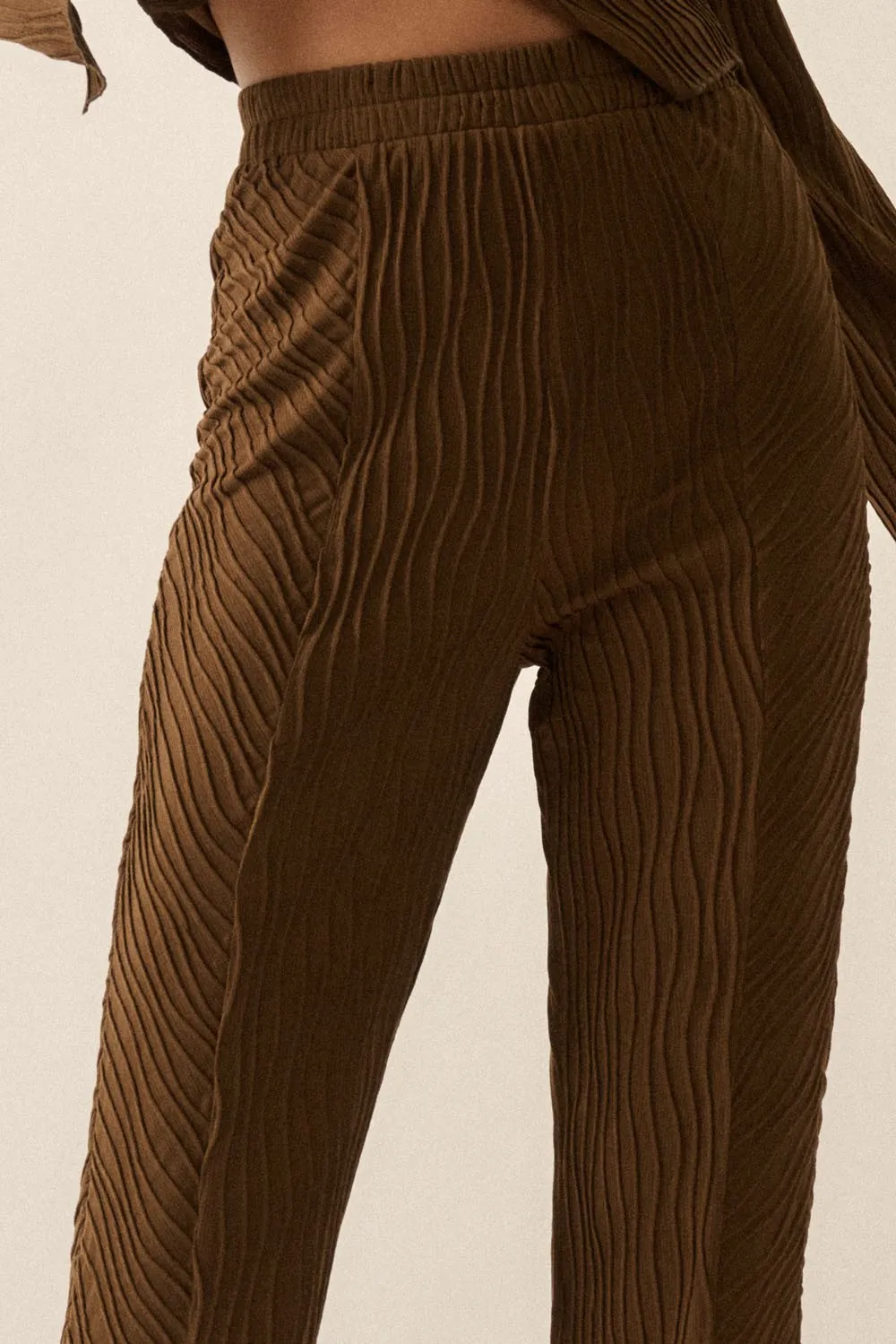 Mocha Flared Knit Pants