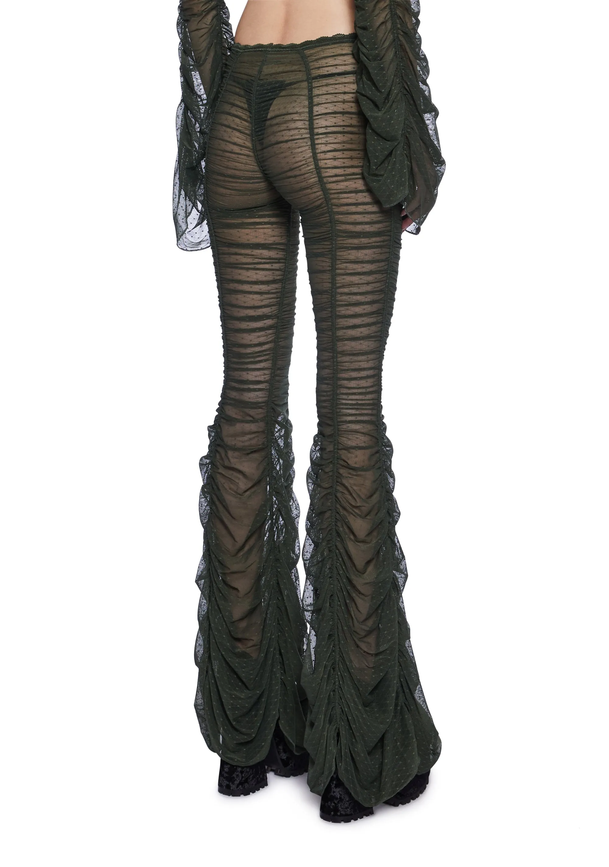 Moonchild Elegance Flared Pants - Olive