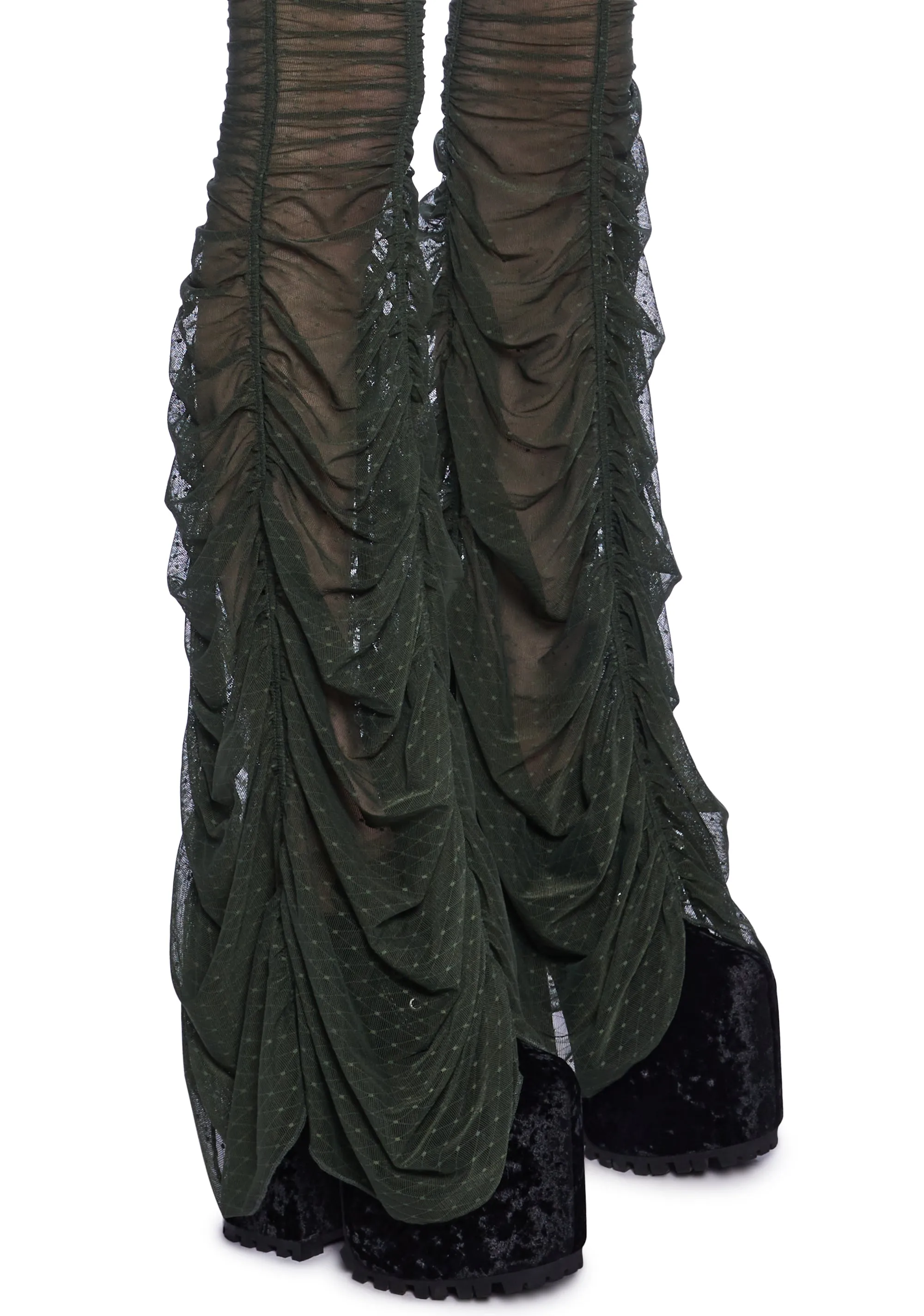 Moonchild Elegance Flared Pants - Olive