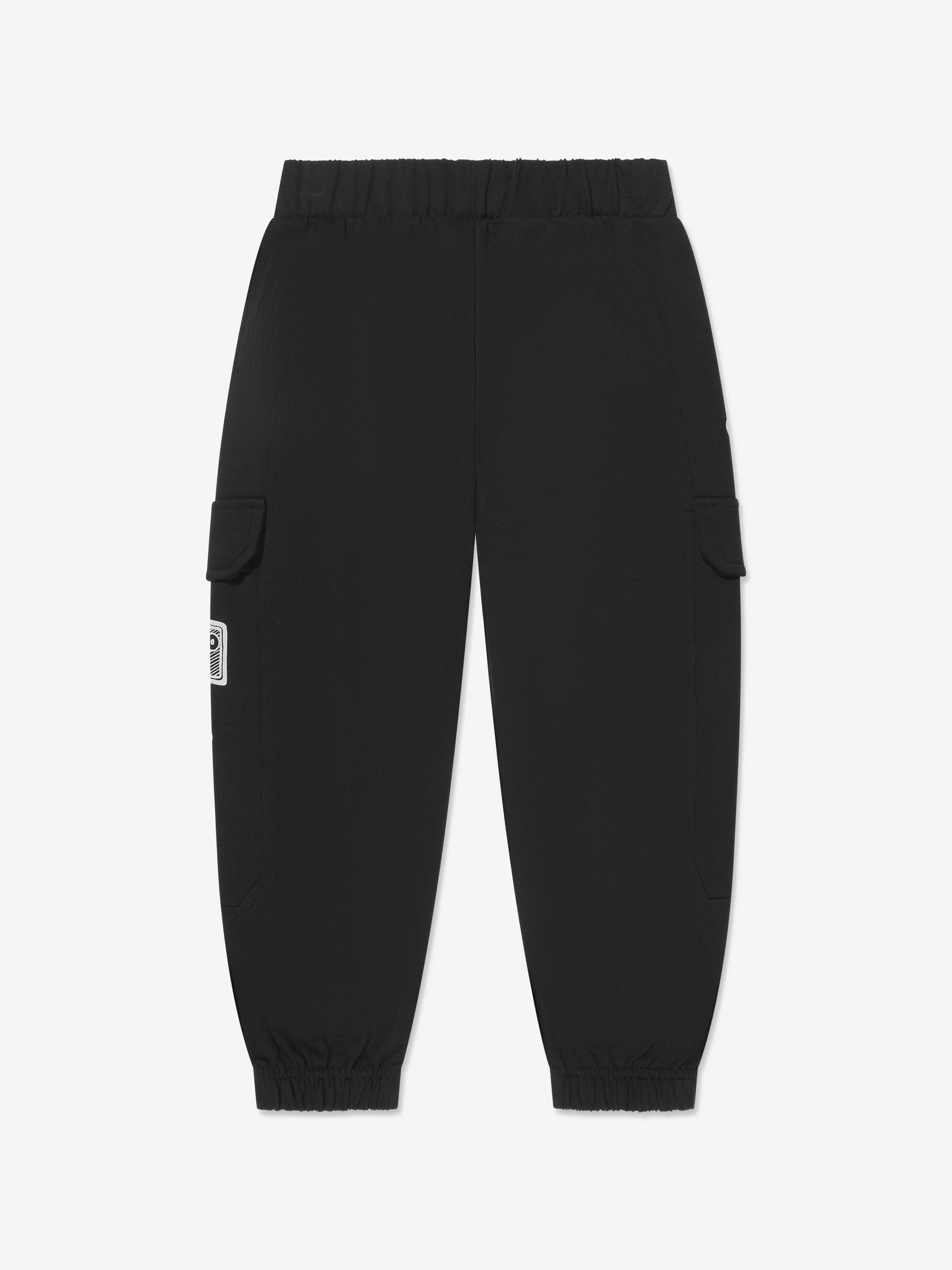 Moschino Boys Cargo Joggers in Black