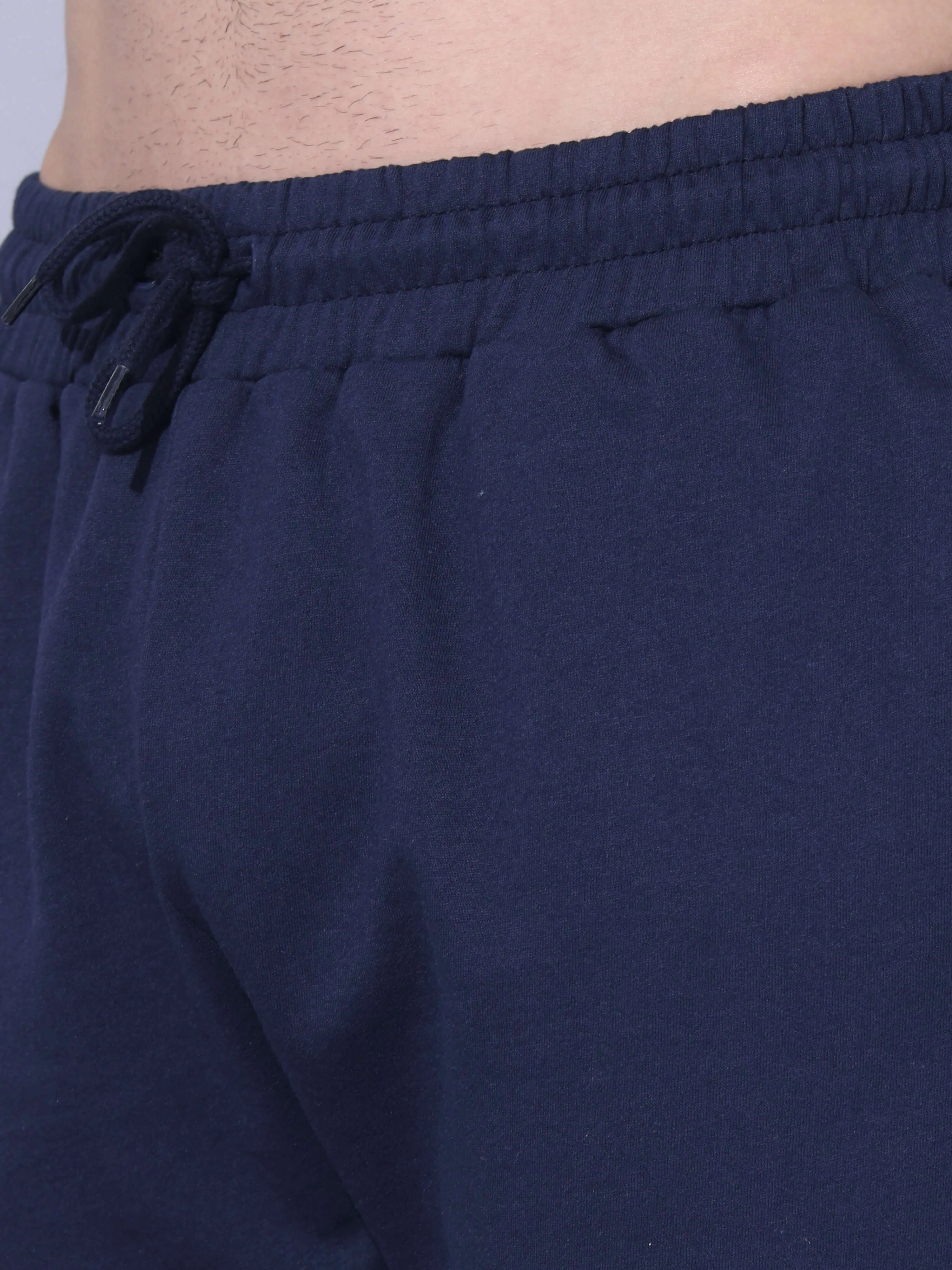 Navy Joggers With Adjustable Draw String