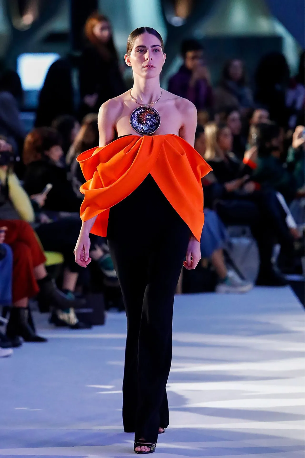 Off-The-shoulder Bodice and Flared Pants