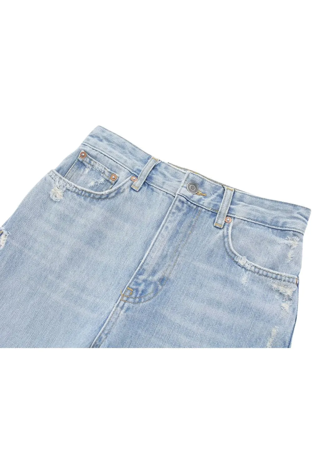 'Oksana' Ripped High Waist Wide Leg Jeans